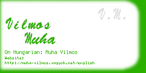 vilmos muha business card